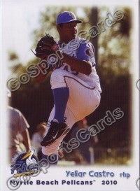 2010 Myrtle Beach Pelicans Yeliar Castro