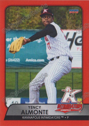 2015 Kannapolis Intimidators Yency Almonte