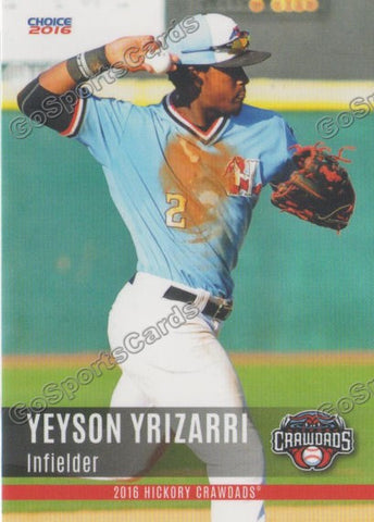 2016 Hickory Crawdads 2nd Yeyson Yrizarri