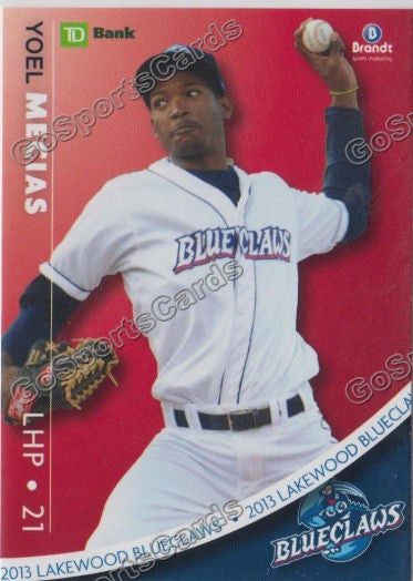 2013 Lakewood BlueClaws SGA Yoel Mecias