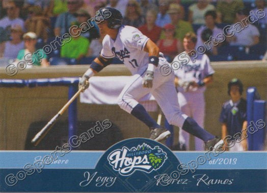 2013 Hillsboro Hops Yogey Perez Ramos