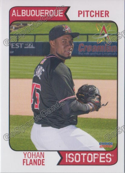 2016 Albuquerque Isotopes Yohan Flande