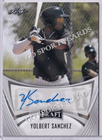 2021 Leaf Draft BA-YS1 Yolbert Sanchez Autograph