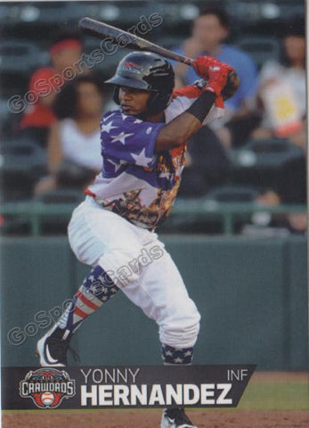 2018 Hickory Crawdads 2nd Yonny Hernandez