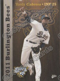 2011 Burlington Bees Yordy Cabrera