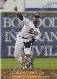 2011 MidWest League All Star West Yordy Cabrera
