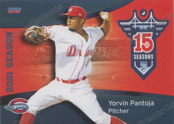 2021 Greenville Drive Yorvin Pantoja – Go Sports Cards