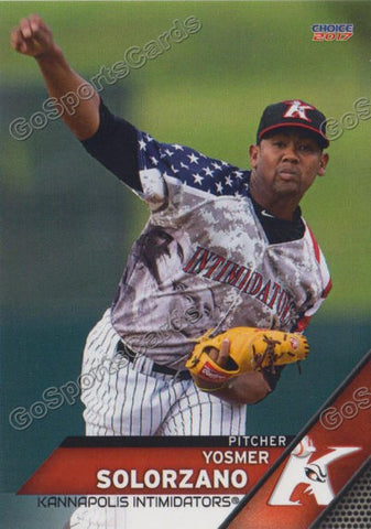 2017 Kannapolis Intimidators Yosmer Solorzano
