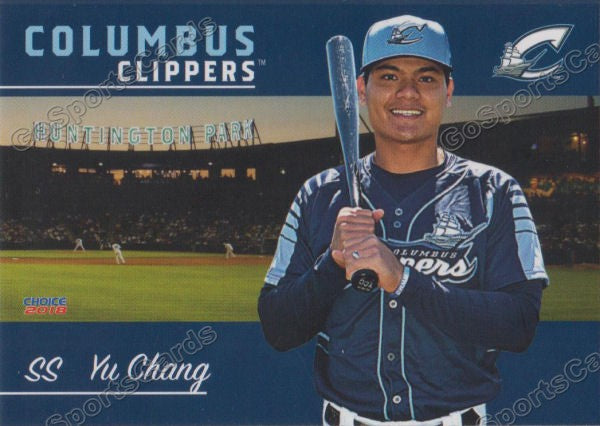 2018 Columbus Clippers Yu Chang