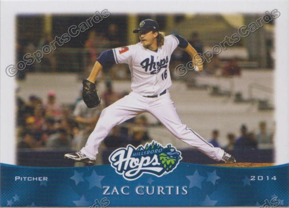 2014 Hillsboro Hops Zac Curtis