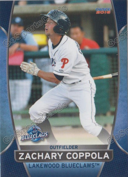 2016 Lakewood BlueClaws Zachary Coppola