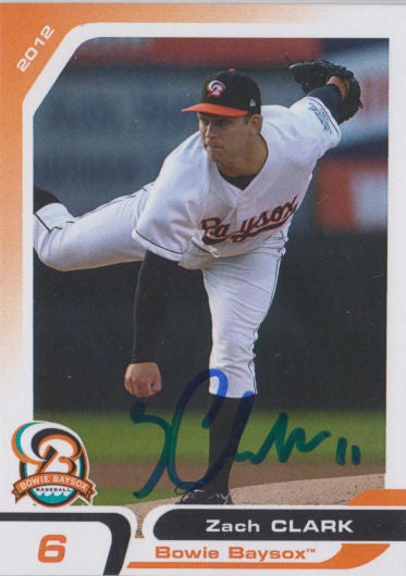 Zach Clark 2012 Bowie Baysox (Autograph)