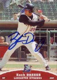 Zach Daeges 2007 GrandStand Lancaster JetHawks (Autograph)