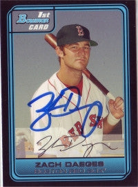 Zach Daeges 2006 Bowman Draft Picks #30 (Autograph)