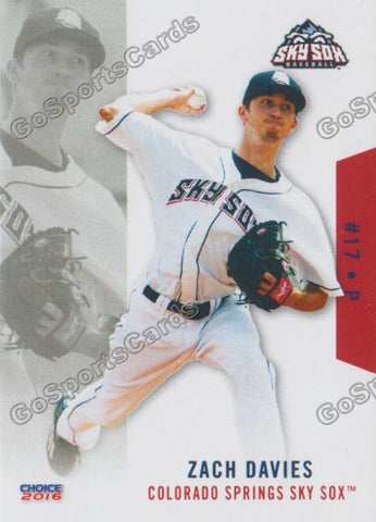 2016 Colorado Springs Sky Sox Zach Davies