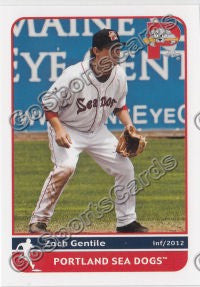 2012 Portland Sea Dogs Zach Gentile