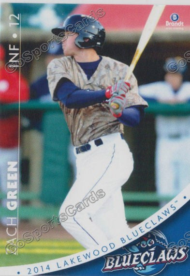 2014 Lakewood BlueClaws Zach Green