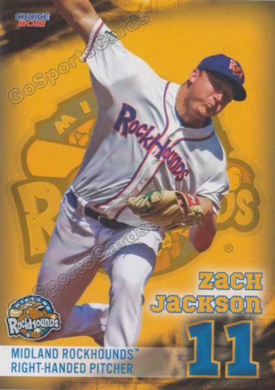 2021 Midland Rockhounds Zach Jackson – Go Sports Cards