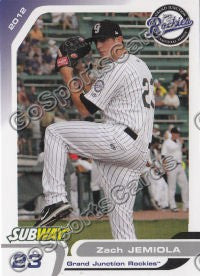 2012 Grand Junction Rockies Zach Jemiola