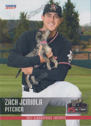 2017 Albuquerque Isotopes Zach Jemiola