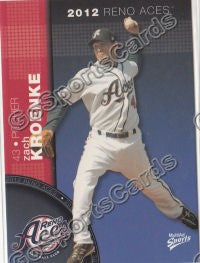 2012 Reno Aces Zach Kroenke