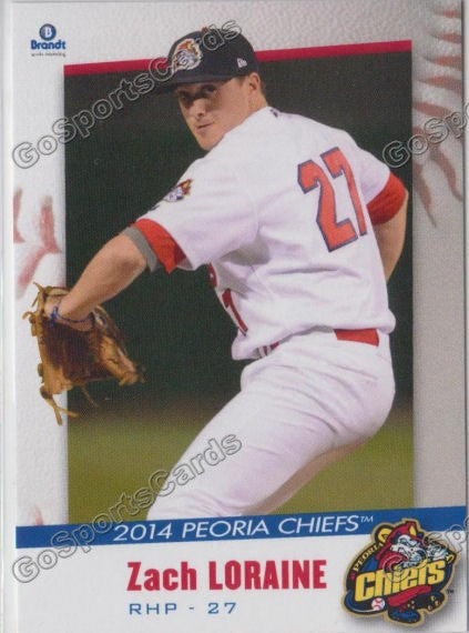 2014 Peoria Chiefs Zach Loraine
