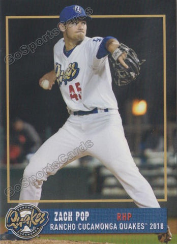 2018 Rancho Cucamonga Quakes Zach Pop
