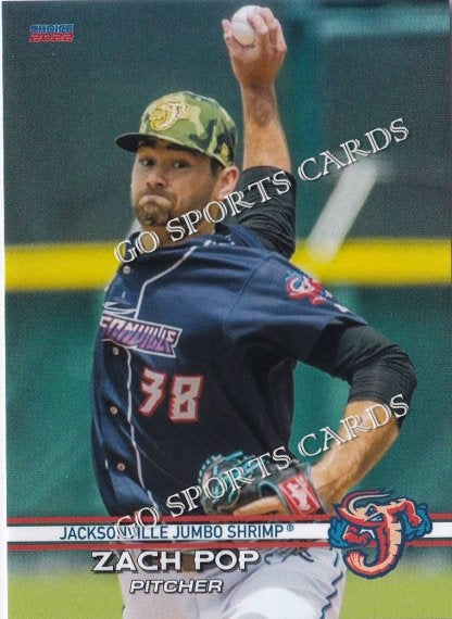 2022 Jacksonville Jumbo Shrimp Zach Pop – Go Sports Cards