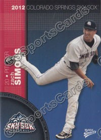 2012 Colorado Springs Sky Sox Zach Simons