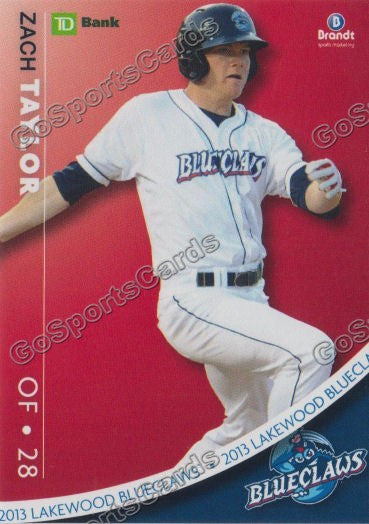 2013 Lakewood BlueClaws SGA Zach Taylor