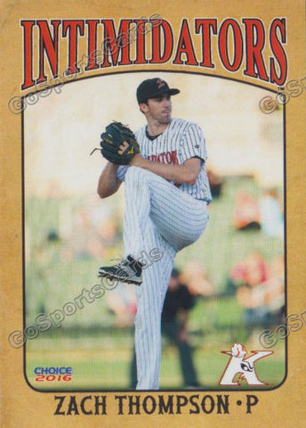  2016 Kannapolis Intimidators Zach Thompson