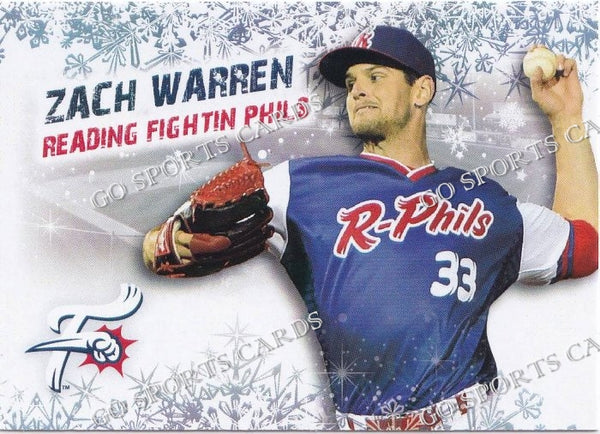 2021 Reading Fightin Phils Holiday Zach Warren