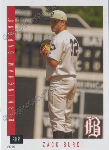 2019 Birmingham Barons Zack Burdi