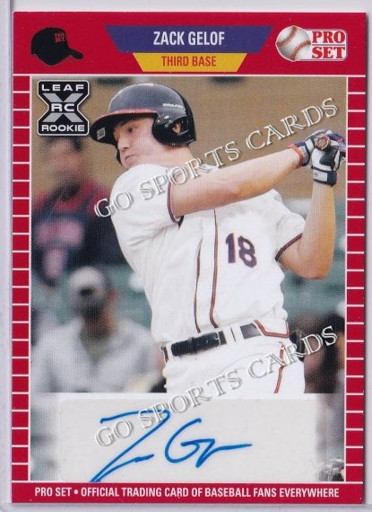 2021 Leaf Pro Set PS-ZG1 Zack Gelof XRC Autograph
