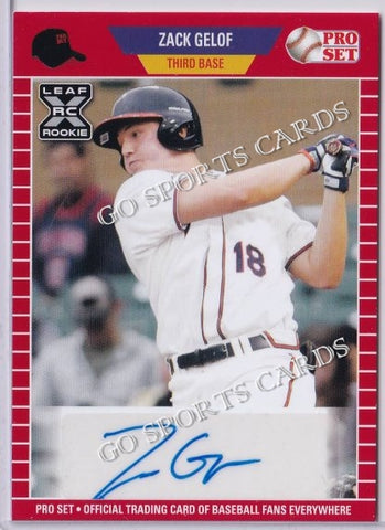 2021 Leaf Pro Set PS-ZG1 Zack Gelof XRC Autograph Red
