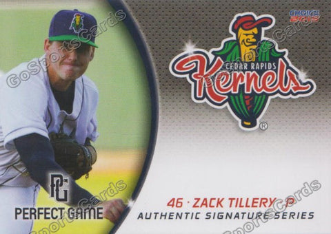 2015 Cedar Rapids Kernels Zack Tillery