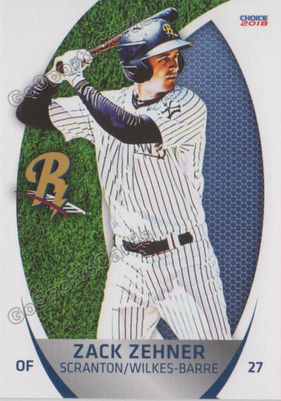2018 Scranton Wilkes Barre RailRiders Zack Zehner