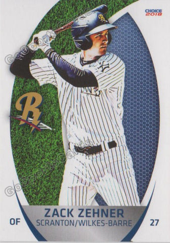 2018 Scranton Wilkes Barre RailRiders Zack Zehner