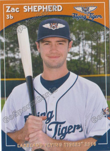 2016 Lakeland Flying Tigers Zach Zac Shepherd