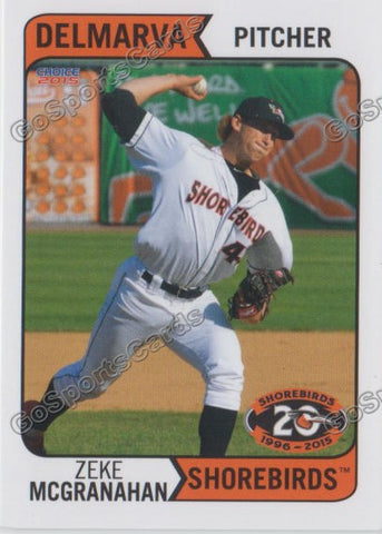 2015 Delmarva Shorebirds Zeke McGranahan